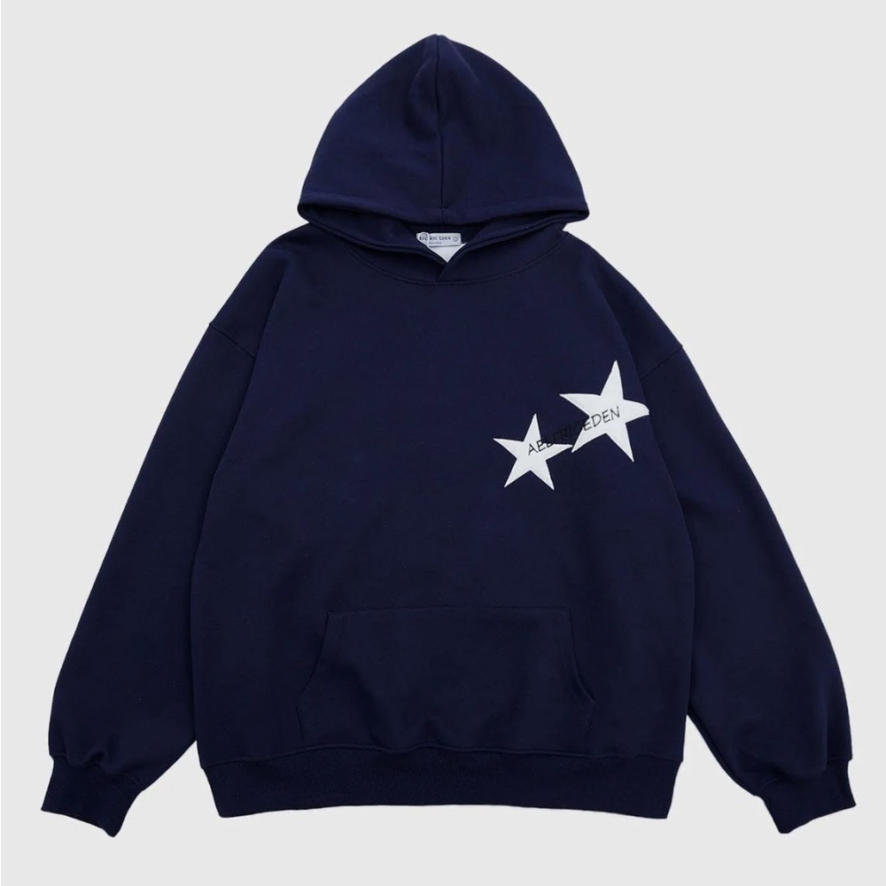 Aelfric Eden Star Print Color Contrast Hoodie